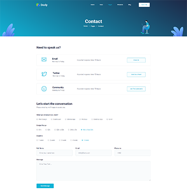 kbdoc contact page design
